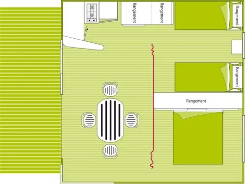 Bungalow Toilé Standard 2 Chambres 25M² (Sans Sanitaires)