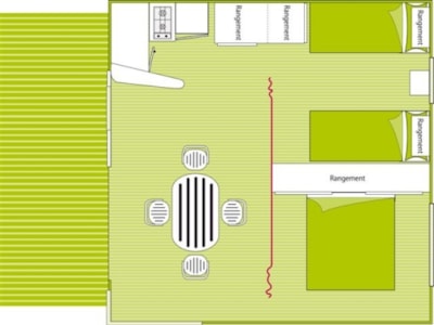 Canvas bungalow Standard 2 bedrooms 25m² (without toilet blocks)