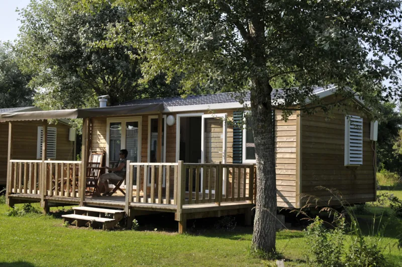 Mobil Home Premium 2 Chambres 27-32M² + Terrasse Semi-Couverte + Tv + Lv (Samedi)