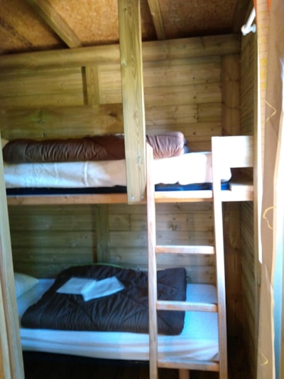 Wooden cabin Family 3 bedrooms 25m² (without toilet blocks) + terrace