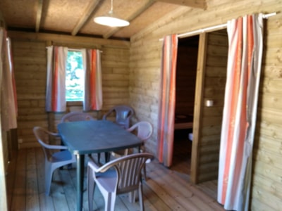 Wooden cabin Family 3 bedrooms 25m² (without toilet blocks) + terrace