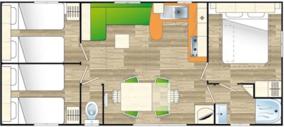 Mobile home Standard 3 bedrooms 34m² + terrace