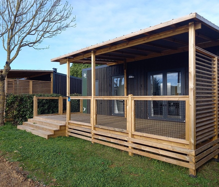 Location - New // Homeflower Premium 2 Chambres 29M² + Terrasse Semi-Couverte + Lv + Tv - Camping Du Port Caroline
