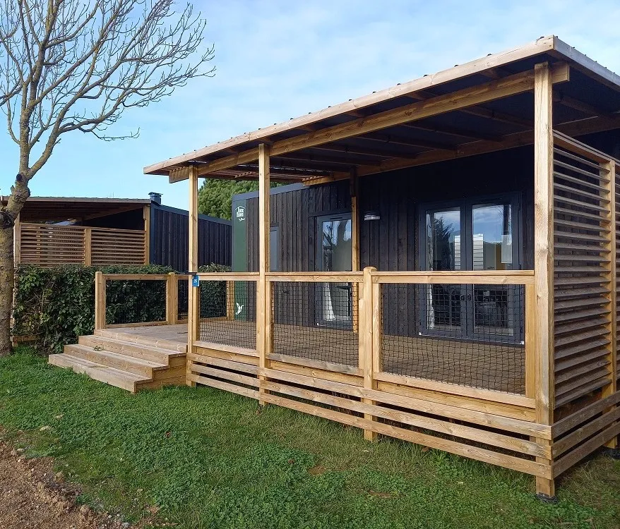 Mietunterkunft - Homeflower Premium 2023 - 2 Zimmer 29M² + Terrasse + Dishwacher + Tv - Flower Camping du Port Caroline
