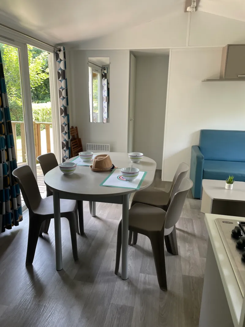 Mobil Home Premium 4 Chambres 40M² + Terrasse Semi-Couverte + Tv + Lv