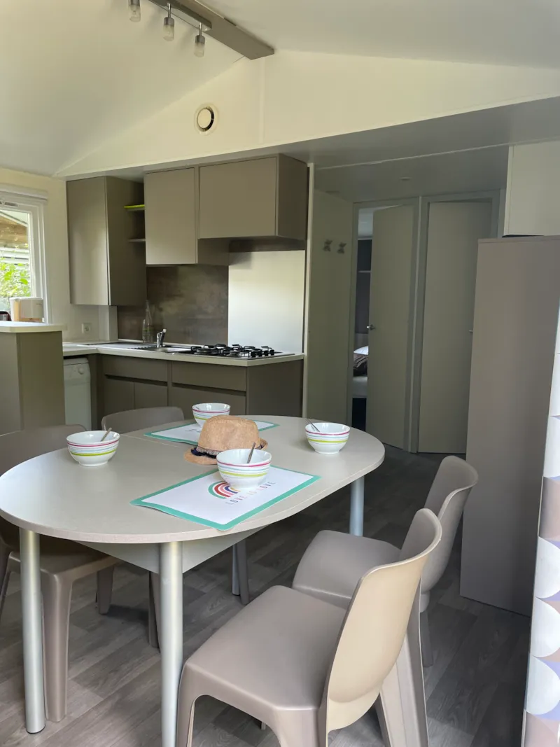 Mobil Home Premium 4 Chambres 40M² + Terrasse Semi-Couverte + Tv + Lv