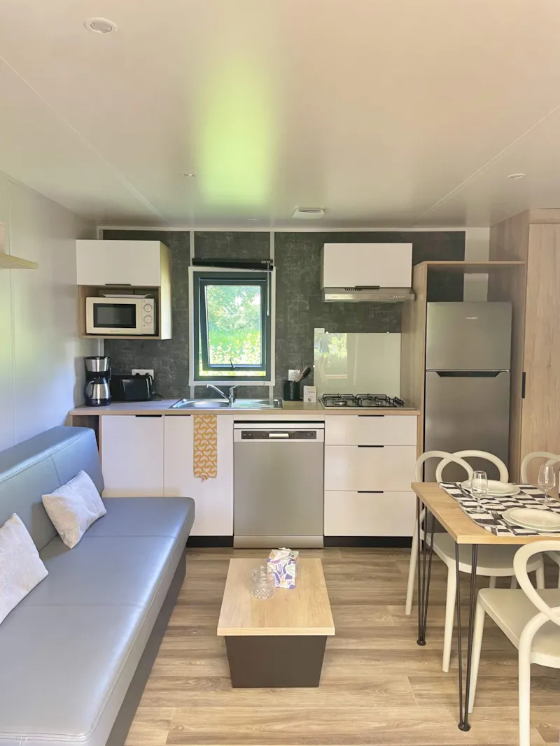 Mobil Home Premium 2 Chambres 32M² + Terrasse Semi - Couverte + Tv + 2 Salles De Bain