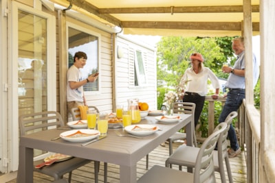 Mobil-home Comfort 34m² - 3 bedrooms - Covered terrace 18m² - TV - Dishwasher — 4
