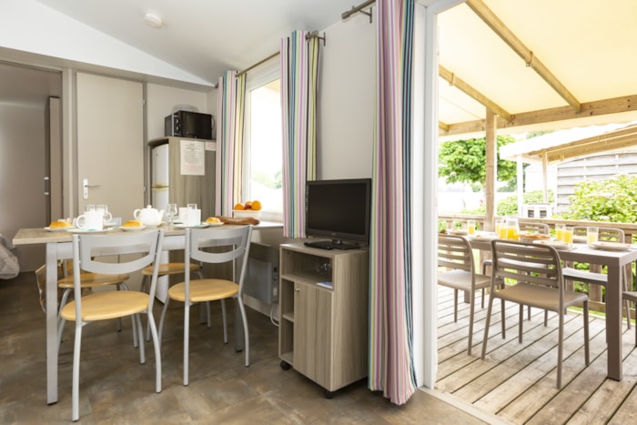 Mobil-Home Confort 34M² - 3 Chambres - Terrasse Semi-Couverte - Tv