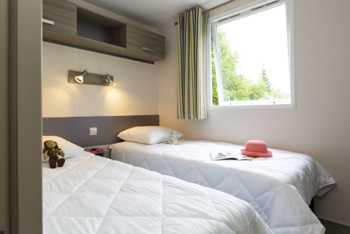 Mobil-Home Confort 28M² - 2 Chambres - Terrasse Semi-Couverte - Tv