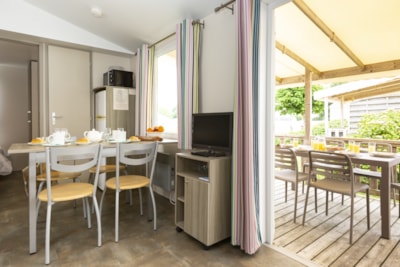 Comfort mobile home 28m² - 2 bedrooms - semi-covered terrace - TV — 4