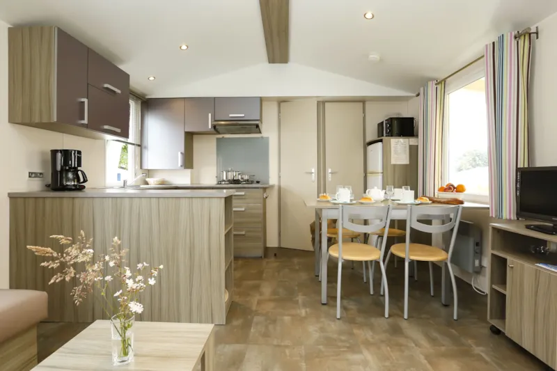 Mobil-Home Premium 28M² - 2 Chambres - Terrasse Couverte - Tv + Draps + Serviettes