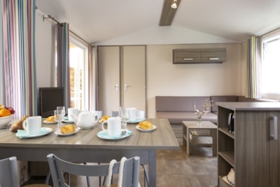 Mobile home Premium 28m² - 2 bedrooms - covered terrace - TV + sheets + towels — 3