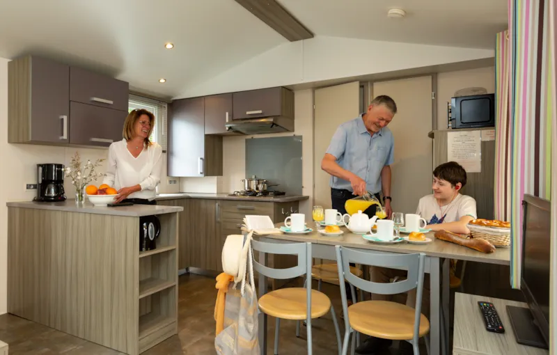 Mobil-Home Premium 32M² - 3 Chambres - Terrasse Couverte - Tv + Draps + Serviettes