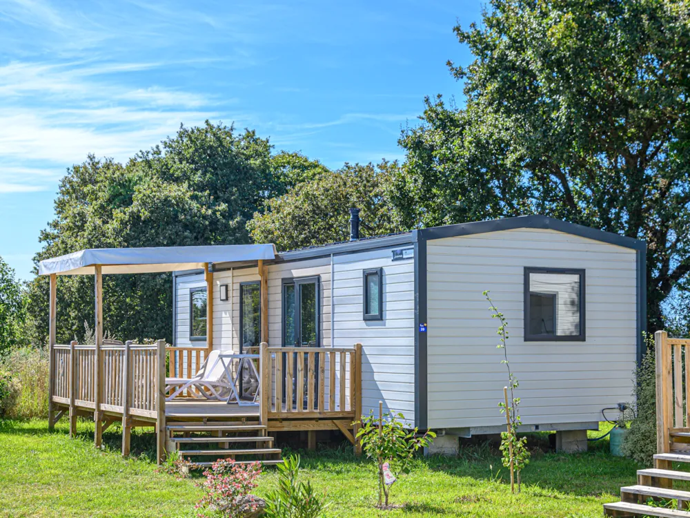 Mietunterkunft - Mobilheim Premium 32M² - 3 Schlafzimmer - Terrasse - Tv + Bettwäsche + Handtücher - Flower Camping Le Kerleyou 