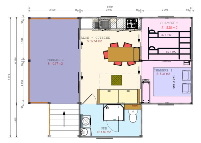 Cosyflower Premium 38 M² - 2 Chambres - Tv + Draps + Serviettes