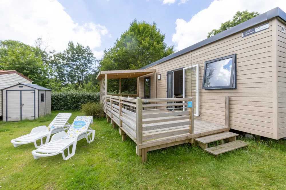 Mietunterkunft - Mobilheim Premium 2 Schlafzimmer 2 Badezimmer - Camping Paradis Domaine de Bel Air