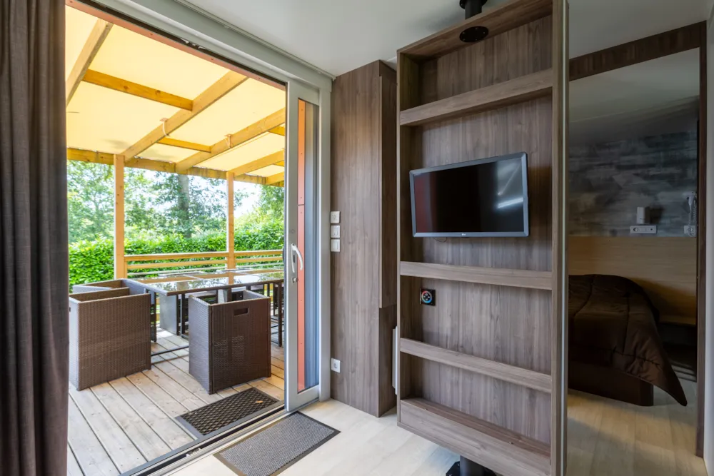 Mietunterkunft - Mobilheim Premium Taos  4 Schlafzimmer 3 Badezimmer - Camping Paradis Domaine de Bel Air