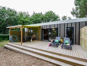 Mietunterkunft - Cottage Luxe 2 Zimmer - 2 Badezimmer - Camping Emeraude - Sea Green by Sunêlia