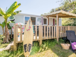 Huuraccommodatie(s) - Cottage Confort 3 Slaapkamers - Sea Green - Camping ERREKA