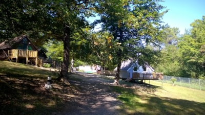 Hut on stilts with terrace ( 2/4 adults + 2 children)