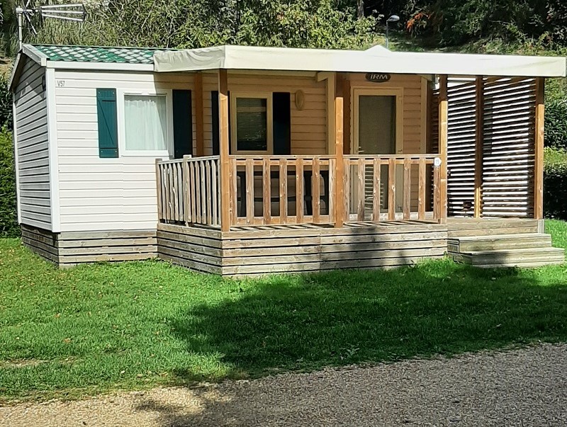 Location - Mobil Home Confort 3 Chambres + Terrasse Couverte - 6/8 Personnes - Camping Les Portes de l'Anjou