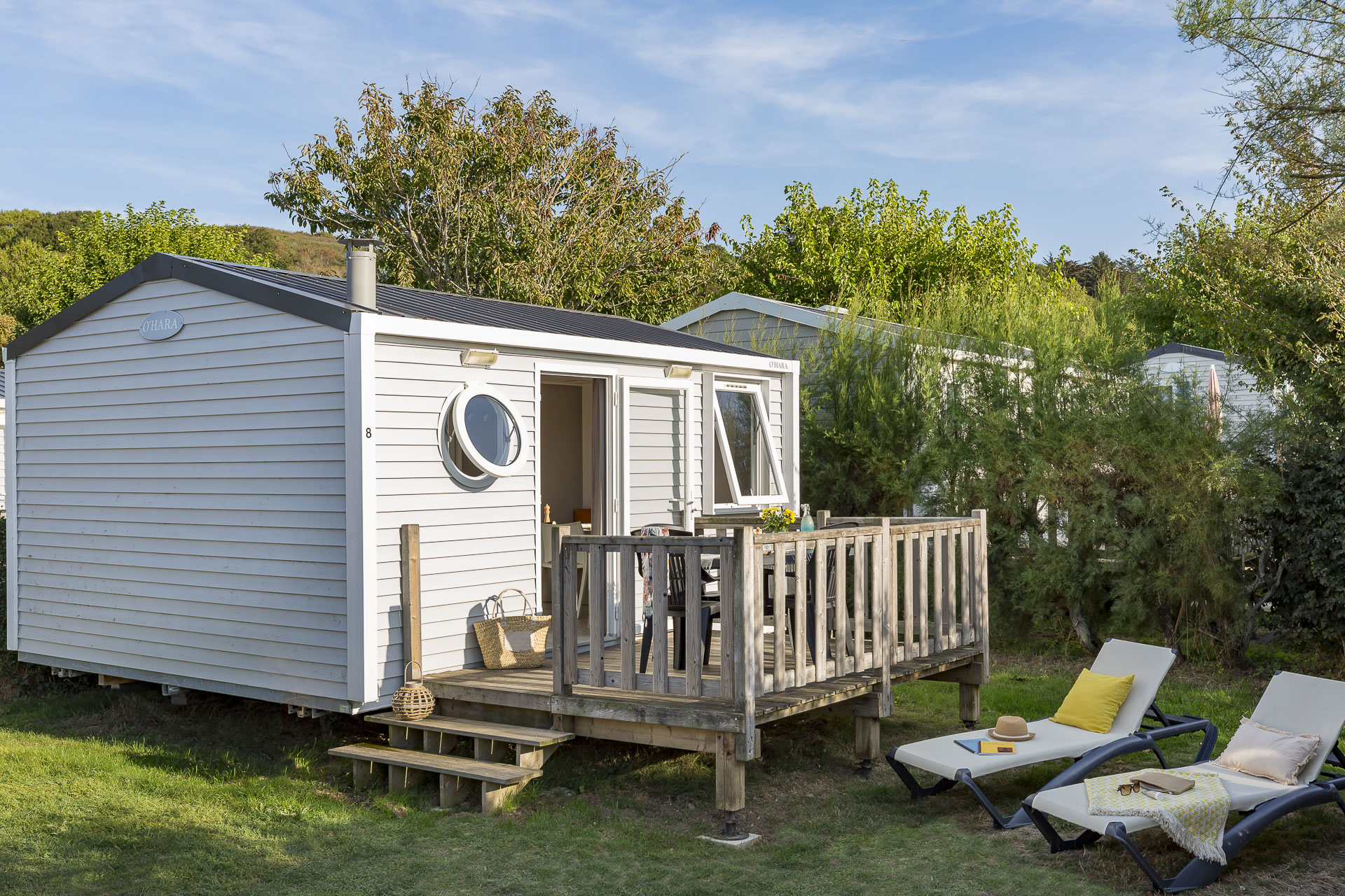 Location - Mobil-Home Classique Cottage 1 Chambre - 20M² - Camping Saint-Pabu Plage