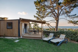 Huuraccommodatie(s) - Stacaravan Privilège Bora 1 Slaapkamer - Zeezicht - 18M² - Camping Saint Pabu Plage