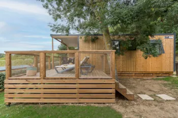 Mietunterkunft - Cottage Méditerranée - 26M² - 2 Schlafzimmer - 1 Badezimmer *** Meersicht - Camping Yelloh! Village Saint Pabu Plage