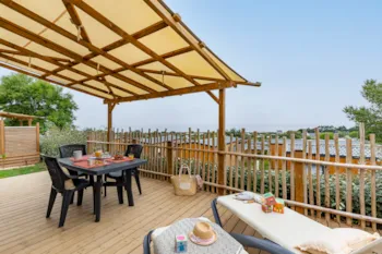 Mietunterkunft - Mobilheim Privilège Grand Large 2 Schlafzimmer - Meersicht  - 30M² - Camping Saint Pabu Plage