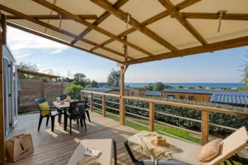 Mietunterkunft - Mobilheim Privilège Iroise 2 Schlafzimmer - Meersicht - 34M² - Camping Saint Pabu Plage