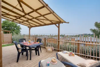 Mietunterkunft - Mobilheim Grand Large 3 Schlafzimmer - Meersicht - 34M² - Camping Saint Pabu Plage