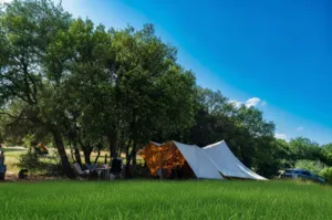 Emplacement - Emplacement environ 100m² + voiture + eau chaude + tente ou caravane ou camping-car - CAMPING LES TRUFFIERES***