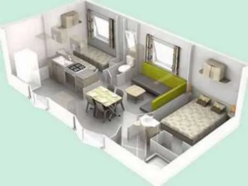 Huuraccommodatie(s) - Stacaravan Evolution - 31M² - 2 Kamers Met Airconditioning - image n°2 - CAMPING LES TRUFFIERES***