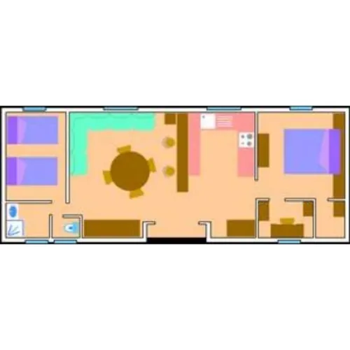 Location - Mobil-Home Watipi - 40 M² - Climatisé 2 Chambres - image n°2 - CAMPING LES TRUFFIERES***