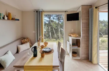 Mietunterkunft - Mobilheim Privilege - Reinette - 2 Schlafzimmer - Camping du Vieux Verger