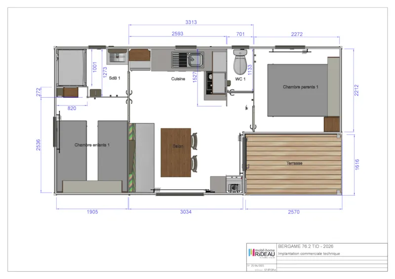 Mobilhome Privilege - Reinette - 2 Chambres - Dimanche