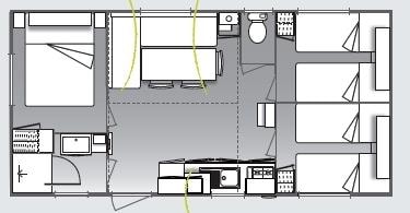 Mobil-home Confort 29 m² - 3 bedrooms - covered terrace — 2