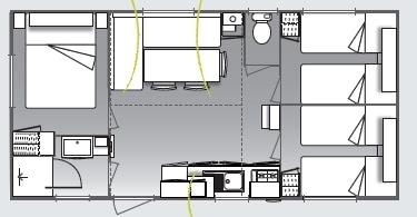 Mobil-Home Confort 29 M² - 3 Chambres - Terrasse Couverte - Juill Et Août : Mercredi/Mercredi