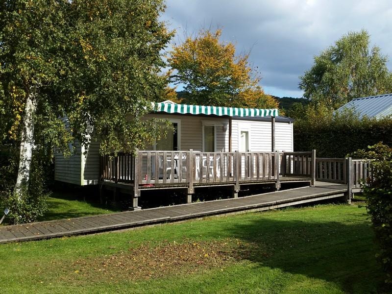 Mobilheim Confort- 31m²-2 Schlafzimmer (Pers. mit eingeschränkter Mobilität)-überdachte Terrasse