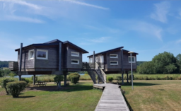 Mietunterkunft - Comfort Cottage Auf Stelzen 35M² - 1 Schlafzimmer + 1 Alkoven - Terrasse Mit Blick Auf Die Teiche - Camping Risle et  Seine - Domaine des Etangs