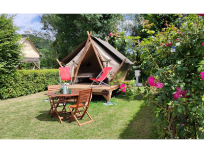 Canvas bungalow MOOREA - 2 single beds - terrace — 1
