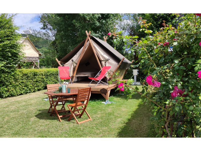 Canvas-Bungalow MOOREA - 2 Einzelbetten - Terrasse