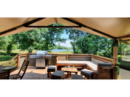 Location - Lodge Confort 32M²-Sdb-Terrasse Couverte Face Aux Étangs Et Plancha-Juill Et Août : Dim/Dimanche - Camping Risle et  Seine - Domaine des Etangs