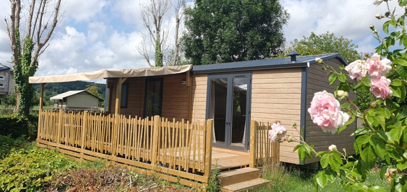 Mobilheim Privilège - 34m² - Geschirrspülmaschine (2 Zimmer) + überdachte Terrasse