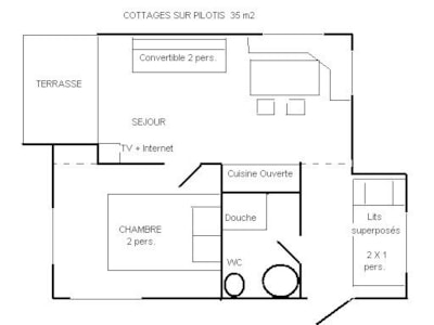 Cottage confort on piles - 35m² -1 bedroom — 2