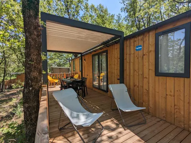 Mietunterkunft - Mobilheim Rose Top Presta - 2 Schlafzimmer 32M² - Clico Chic - Camping L'Orée d'Azur