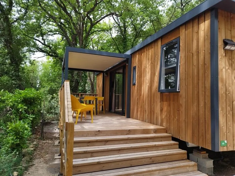 Mietunterkunft - Mobilheim Marjolaine Top Presta - 3 Schlafzimmer 40M² - Clico Chic - Camping L'Orée d'Azur