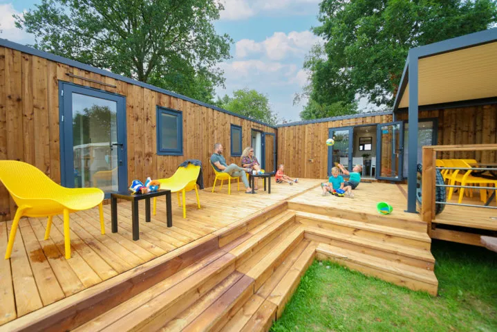 Mietunterkunft - Mobilheim Tribu Villa Top Presta - 4 Schlafzimmer 77M² - Clico Chic - Camping L'Orée d'Azur