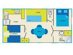 Mietunterkunft - Mobilheim Louisiane 30 M² & 2 Zimmer (Wifi + Tv + Klimaanlage Eingeschlossen) - Camping du Théâtre Romain